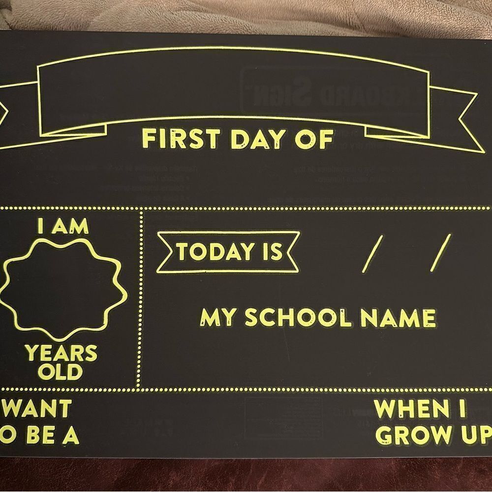 3 for $30 First Day of School Chalkboard paper